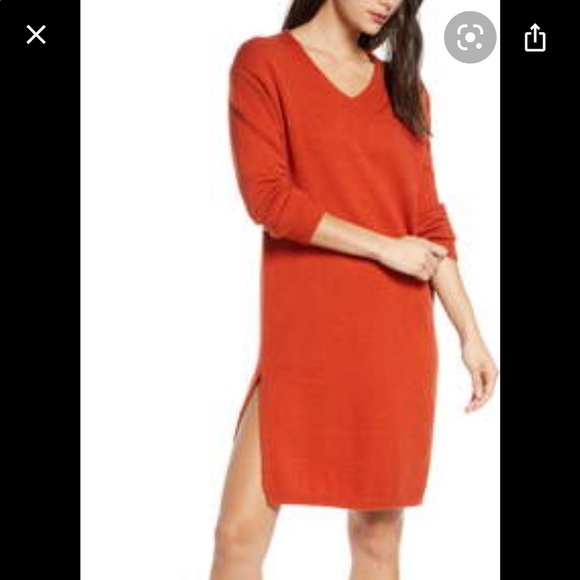 Caara Sweaters - Caara Knit V-neck Sweater Dress Tunic Long Sleeve